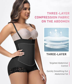 Fajas Colombianas Tummy Control Zipper Open Bust Compression Garment Shapewear