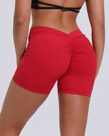 V Back Push Up High waist  hip lifting Workout Yoga Shorts