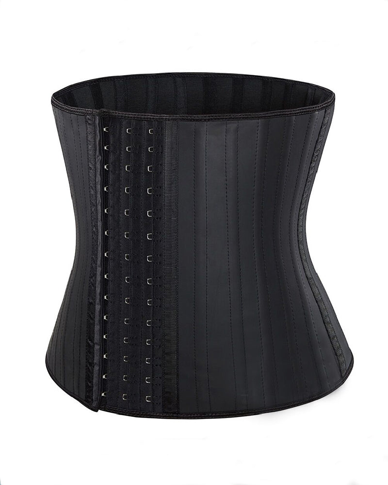 Women's Adjustable Latex Waist Trainer 25 Steel Boned Slimming Workout Latex Corset