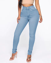 Women's High Waist Plus Size Casual Stretch Skinny Jeans