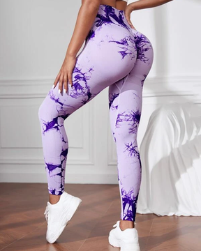 Tie Dye Seamless High Waist Breathable Softness Sports Workout Leggings Yoga Pants