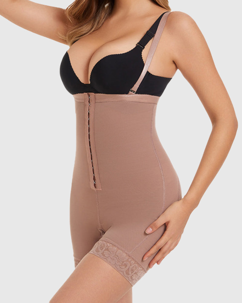 Fajas Colombianas Open Bust Shapewear for Women Tummy Control Butt Lifter with Zipper Crotch