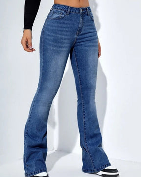 High Waist Straight Jeans Slim Fit and Versatile Elastic Flared Pants