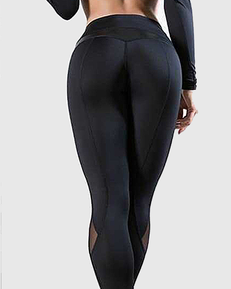 Mesh Stitching Hip Lifting Yoga Sports Leggings