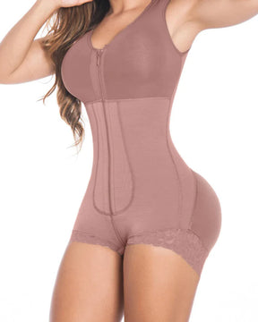 Women's Full Body Shapewear PostpartumTummy Control Shaper Slimming Fajas With Zipper