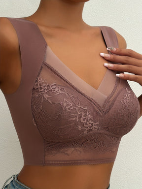 Soft Lace Wireless Full Coverage Comfort Straps Tank Bra