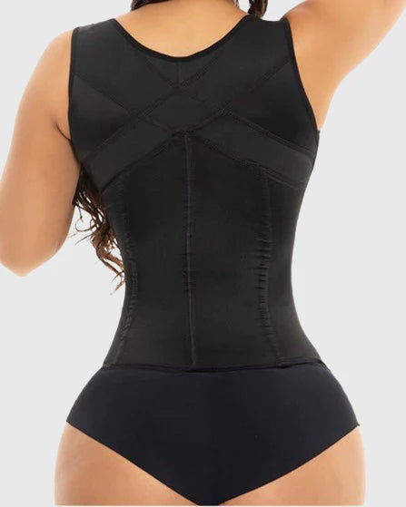 Zip & Breasted Body Shaper Tank Top Waist Trainer