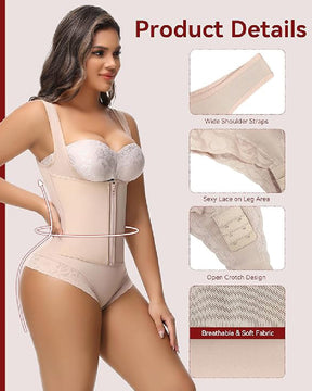 Fajas Colombianas Tummy Control Waist Trainer Open Bust Girdle Shapewear