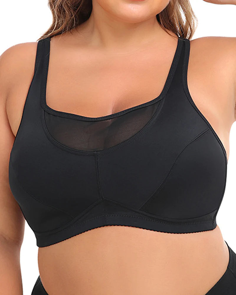 Plus Size Wireless Sexy Cut Outs Top Crop Tank Bra