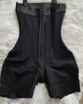 Buckle Front Open Bust Crotch Zipper Tummy Control Shapewear Fajas Colombianas