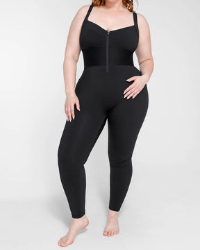 Women's Sleeveless Jumpsuit Tummy Control One Piece Waistband Bodycon Yoga Romper