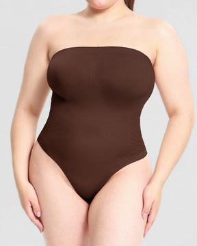 One Piece Removable Shoulder Straps Tube Top Tummy Control Corset Shapewear