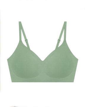 Solid Smooth Cup Seamless Push Up Wireless Thin U Back Bra