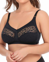 Lace Stitching Adjustable Wide Hem Stretchy Push Up Bra