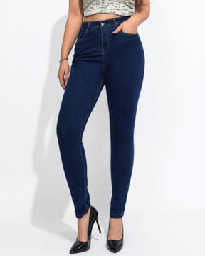 High Waist Slim Fit Skinny Jeans for Women with Elasticity