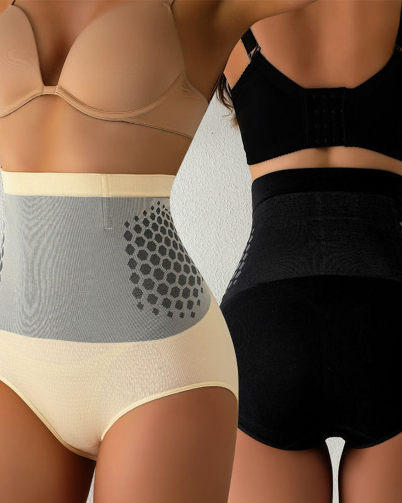 Women's Magnetic Therapy Warm Uterus Panties Seamless High Waist Abdomen Control Briefs