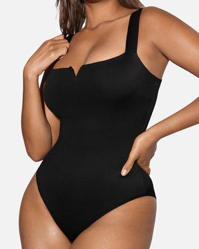 Square Neck Sleeveless Outerwear Bodysuit One Piece Slimming Shapewear