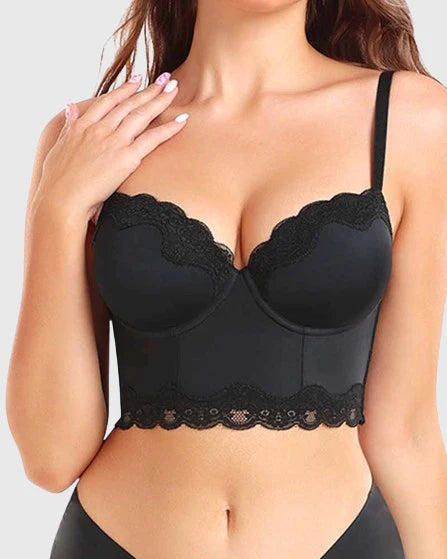 High Support Body Sculpting Lace Back Bra