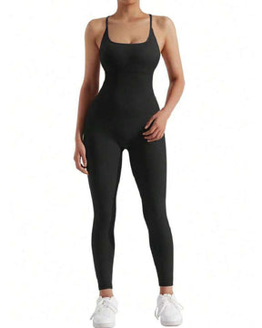 Women's Seamless High Elasticity Cami Sport Jumpsuit Tummy Control One-Piece Romper