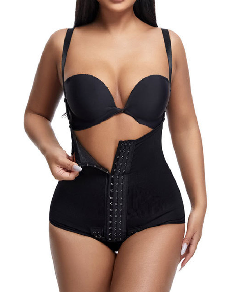 Women's Tummy Control Adjustable Buckle Front Open Bust Shapewear