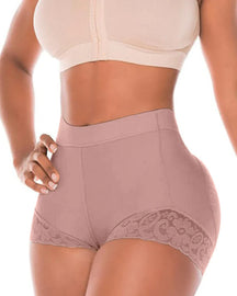 High Waist Women Hip Enhancer Tummy Control Lace Body Shaper Shorts