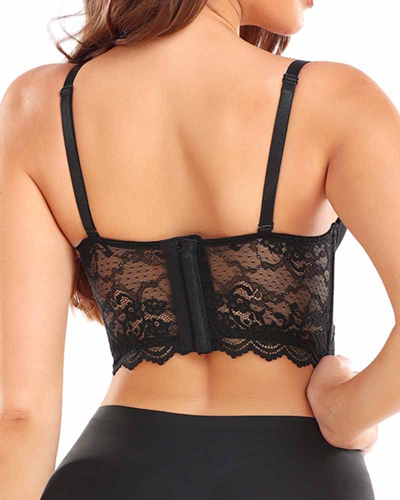 High Support Body Sculpting Lace Back Bra