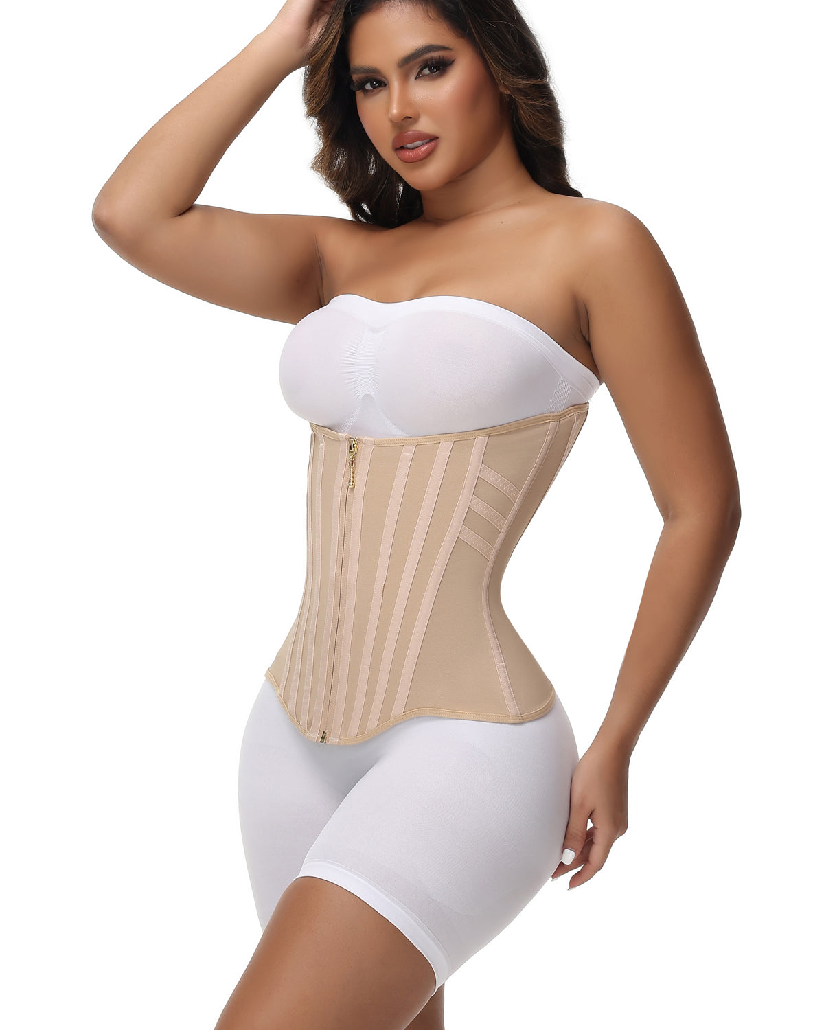 Curved Boned Waist Trainer For Women High Compression Tummy Control Tiny Waist Corset