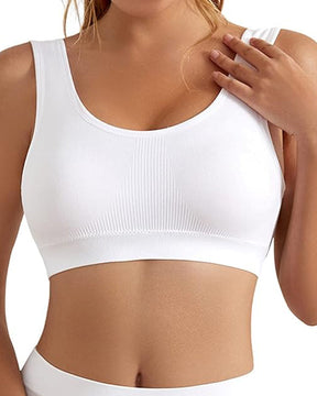 Seamless Push Up Wireless Shockproof Sports Bra Crop Top Breathable Yoga Bra