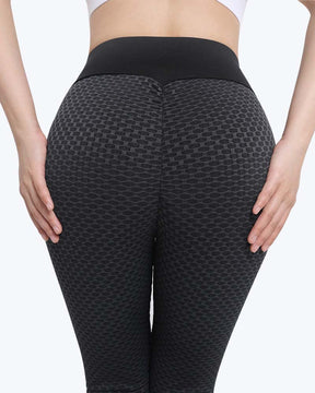 Honeycomb Butt Lifting Anti Cellulite Workout Leggings High Waist Yoga Pants