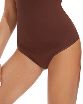 Seamless Racerback Top Tummy Control Crew Neck Bodysuit