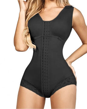 Women's Hook And Eye Closure Breast Support Shapewear Tummy Control Triangle Bodysuit