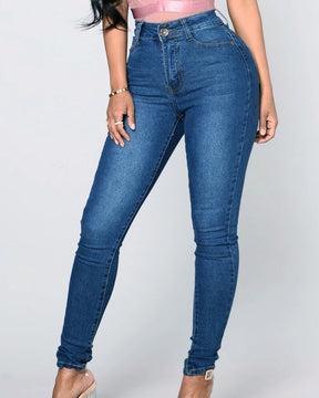 High Waist Elastic Tummy Control and Hip Lift Skinny Jeans