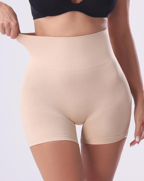 Women's Mid Waist Seamless Shaping Boyshorts Belly Tightening Comfortable Shorts