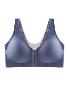 Smooth Front Buckle Large Size Bra Back Support Wireless Anti-sagging Underwear