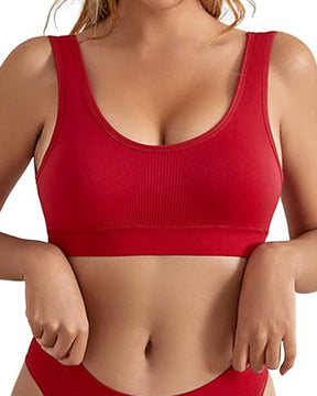 Seamless Push Up Wireless Shockproof Sports Bra Crop Top Breathable Yoga Bra