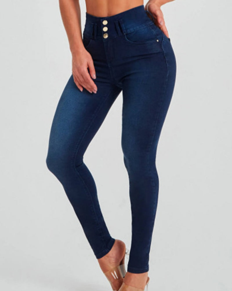 High Waist Skinny Stretch Shaping Butt lift Jeans