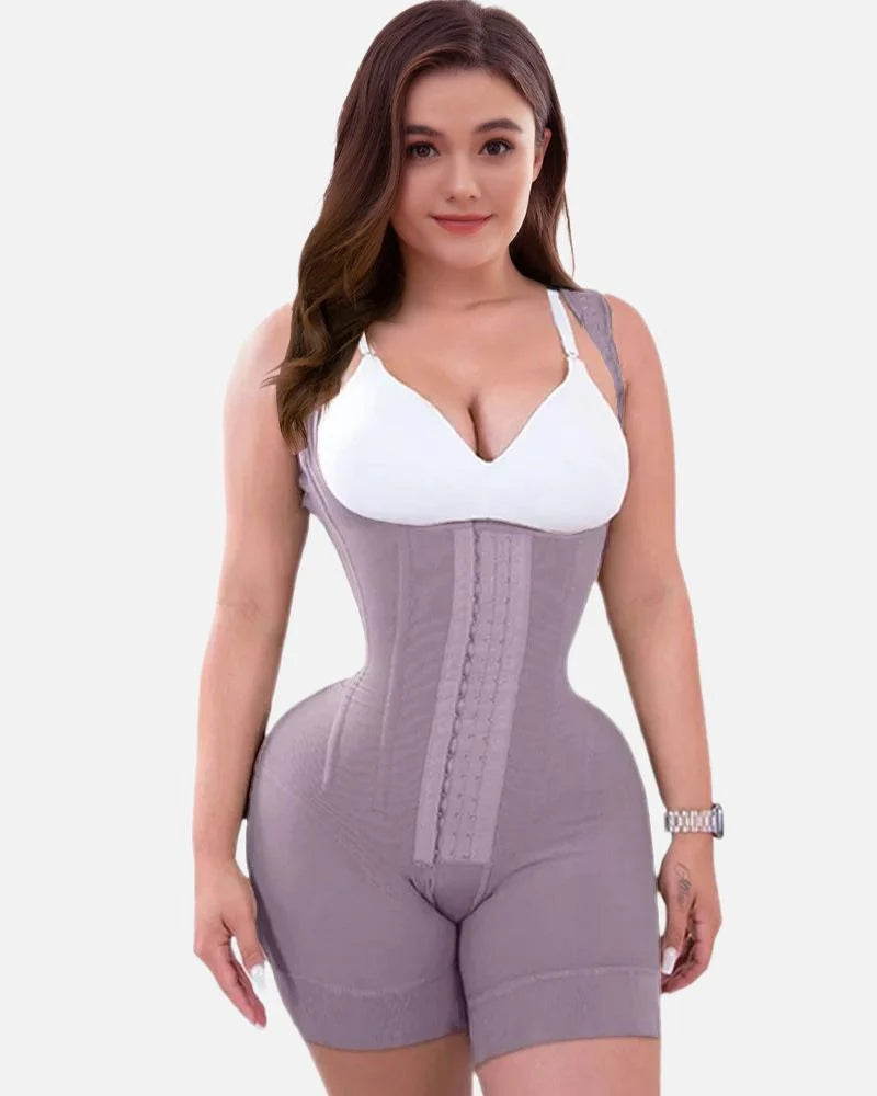 Firm Compression Tummy Control Shapewear Adjustable Bodysuit Hook and Eye Closure