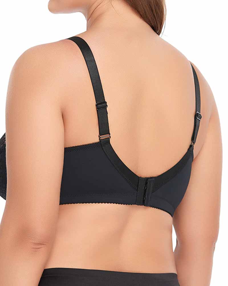 Lace Stitching Adjustable Wide Hem Stretchy Push Up Bra