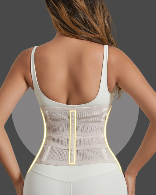 Women's Solid Color Stretchy Corset Slimming Velcro Waist Trainer