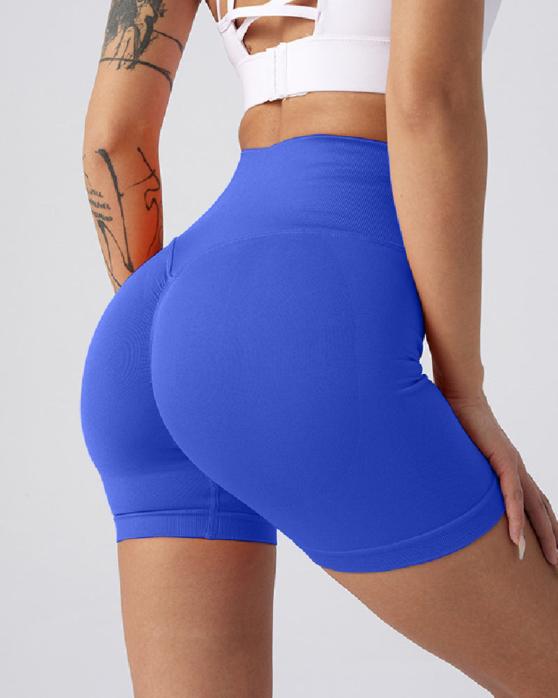 Women's Seamless High Waist Yoga Tights Shorts Butt Lift Solid Fitness Shorts