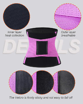 Working Out Sweat Waist Trainer Tummy Control Back Support Wrap Belt Corset