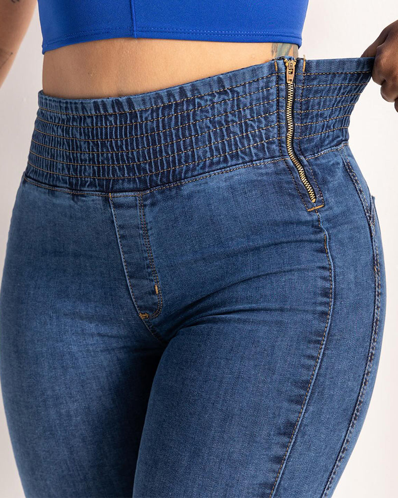 High-Waisted Tummy Control Butt Liftter Skinny Jeans