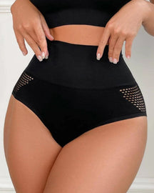 Women's Seamless Shapewear Panty High Waist Sexy Hollow Out Briefs