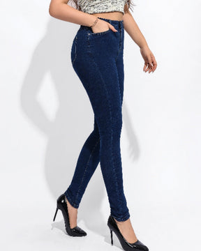 High Waist Slim Fit Skinny Jeans for Women with Elasticity