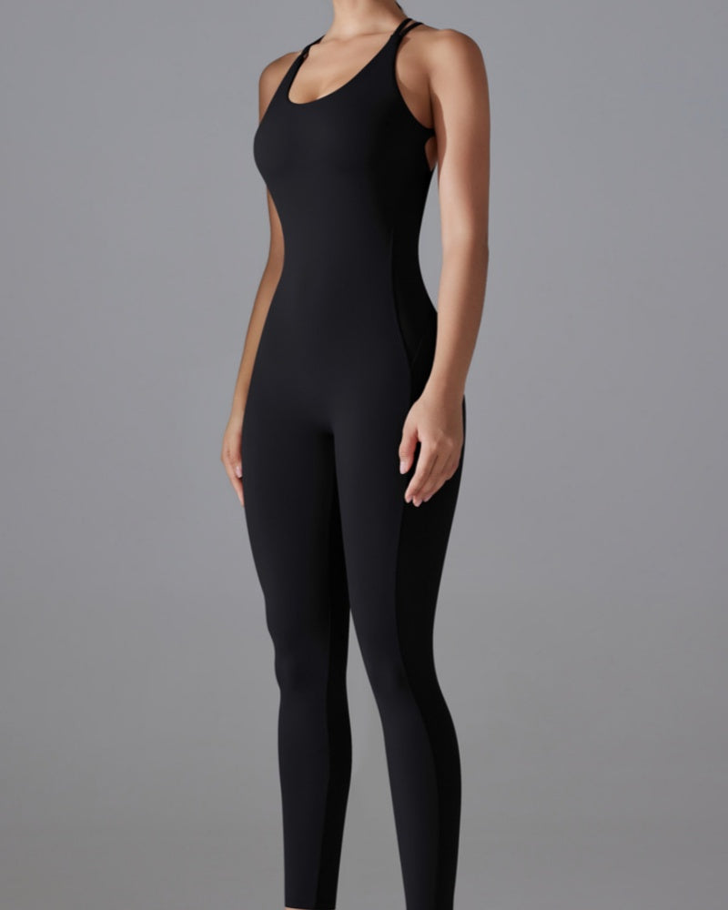 Hip-lifting Quick-drying Tight Cross-body Fitness Jumpsuit