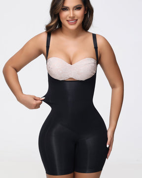 Seamless Smoothing Open Bust Bodysuit Tummy Control Body Shaper