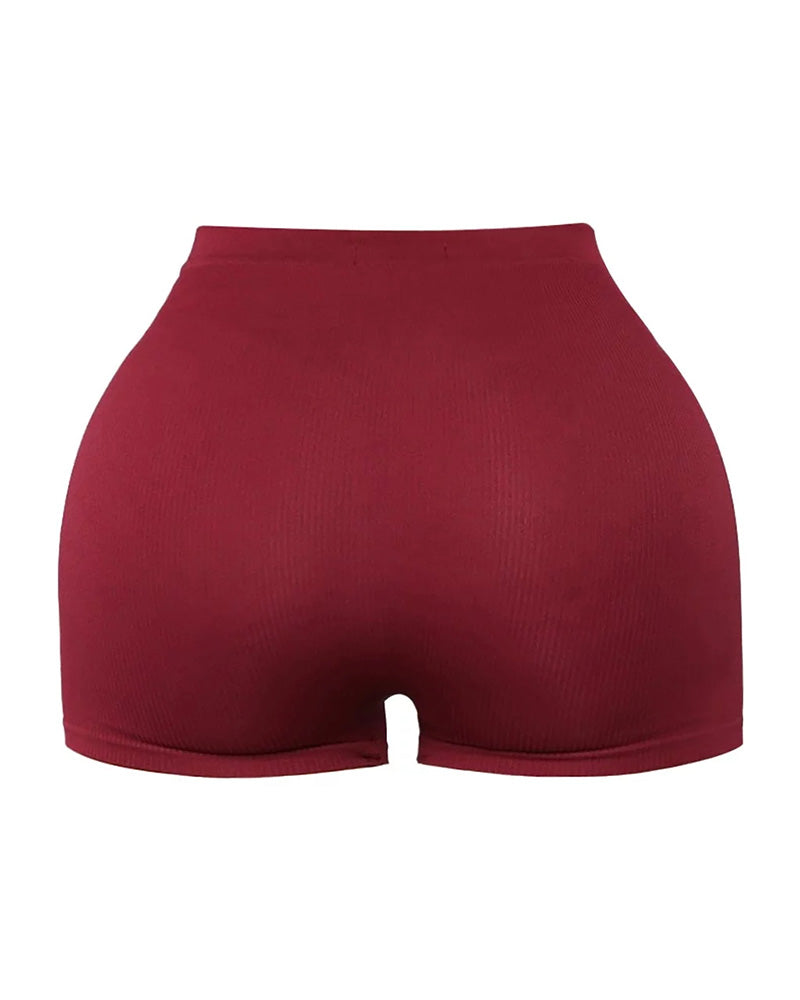 Women's Summer Elastic Butt Lift Yoga Shorts Soft Tight Fitness Leggings Shorts