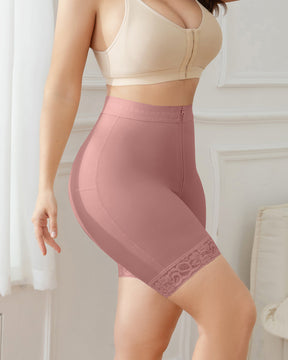 Women Tummy Control Butt Lifter High Waist Thigh Slimmer RosyBrown Panties