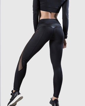 Mesh Stitching Hip Lifting Yoga Sports Leggings