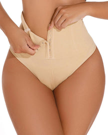 High Waist Seamless Single Breasted Shaping Thong Tummy Control Shapewear Panties